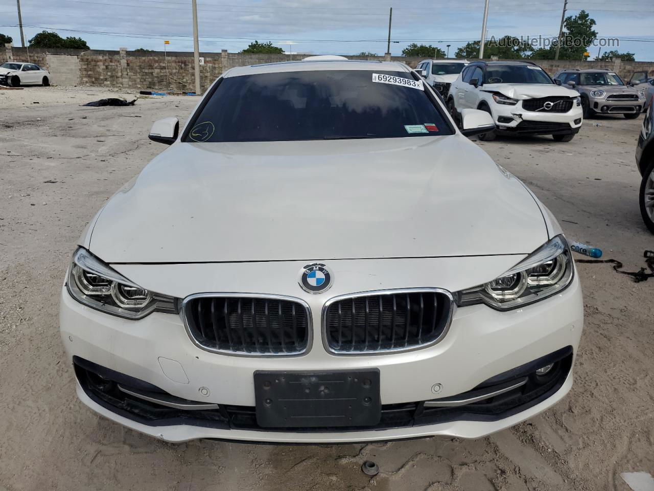 2017 Bmw 330 I White vin: WBA8B9G30HNU53080