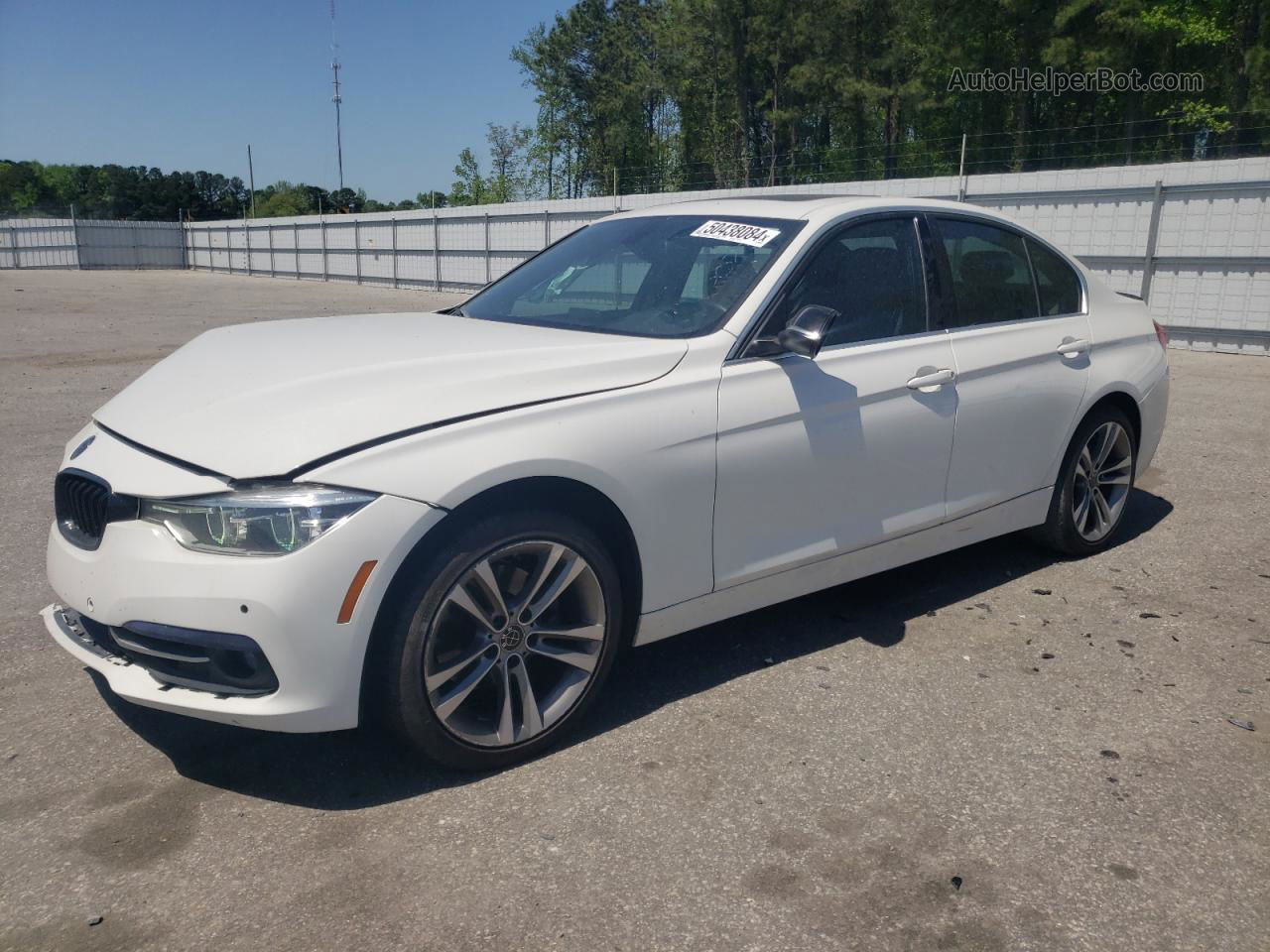 2017 Bmw 330 I White vin: WBA8B9G31HNU53072