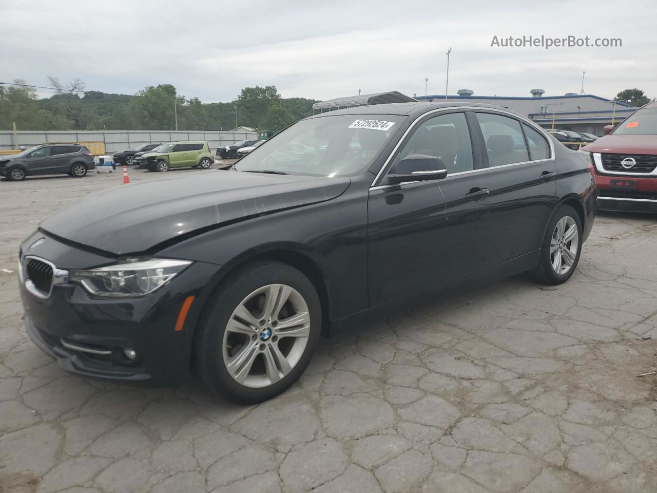 2017 Bmw 330 I Черный vin: WBA8B9G31HNU53377