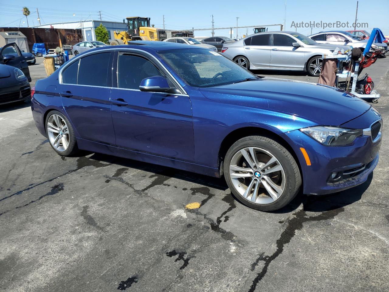 2017 Bmw 330 I Blue vin: WBA8B9G33HNU53123