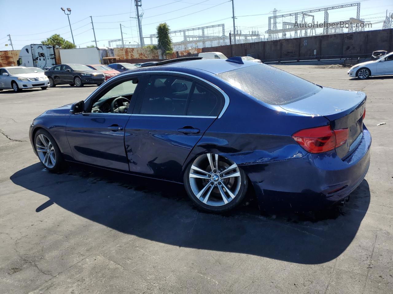 2017 Bmw 330 I Blue vin: WBA8B9G33HNU53123