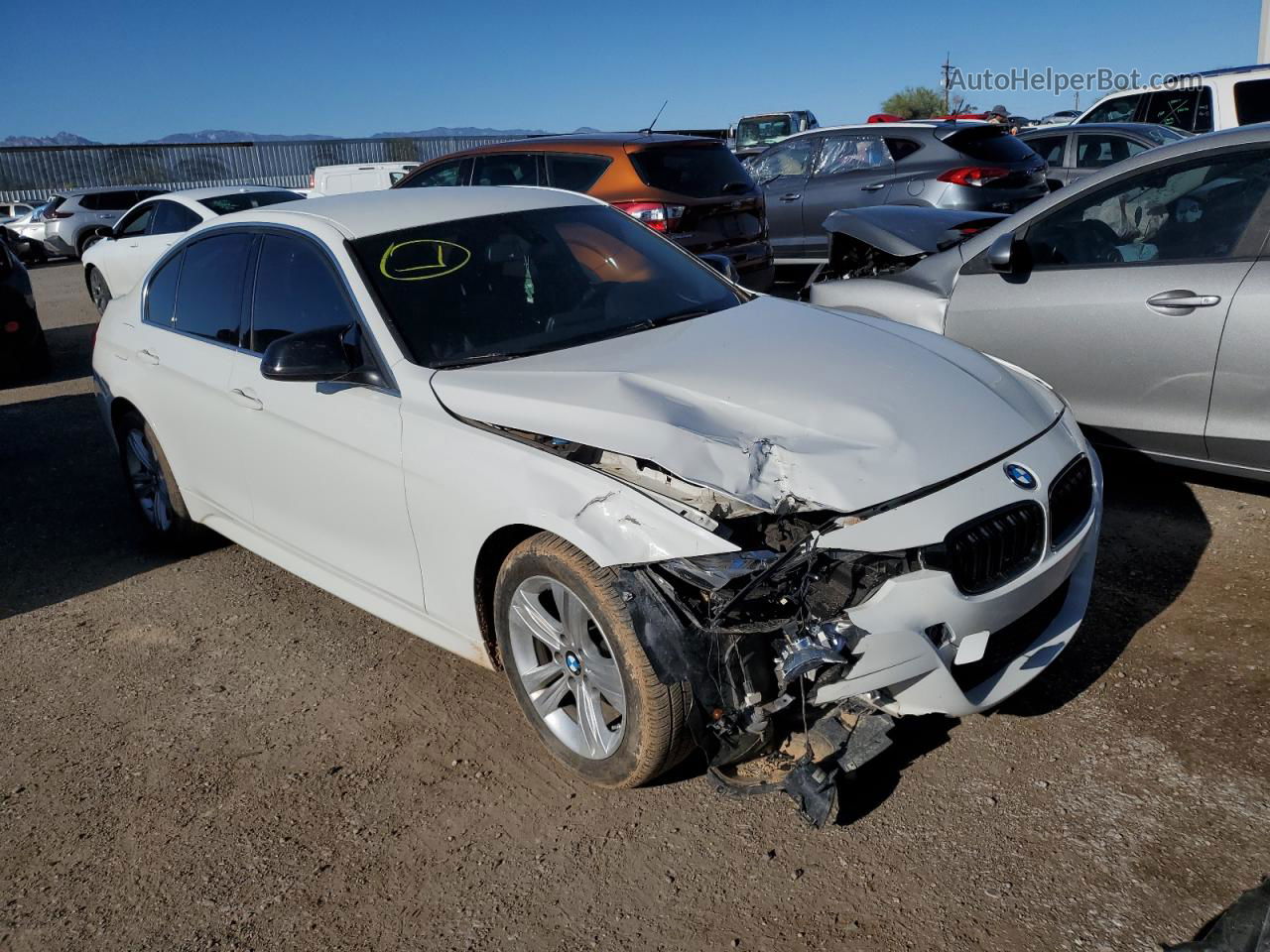 2017 Bmw 330 I White vin: WBA8B9G36HNU52385