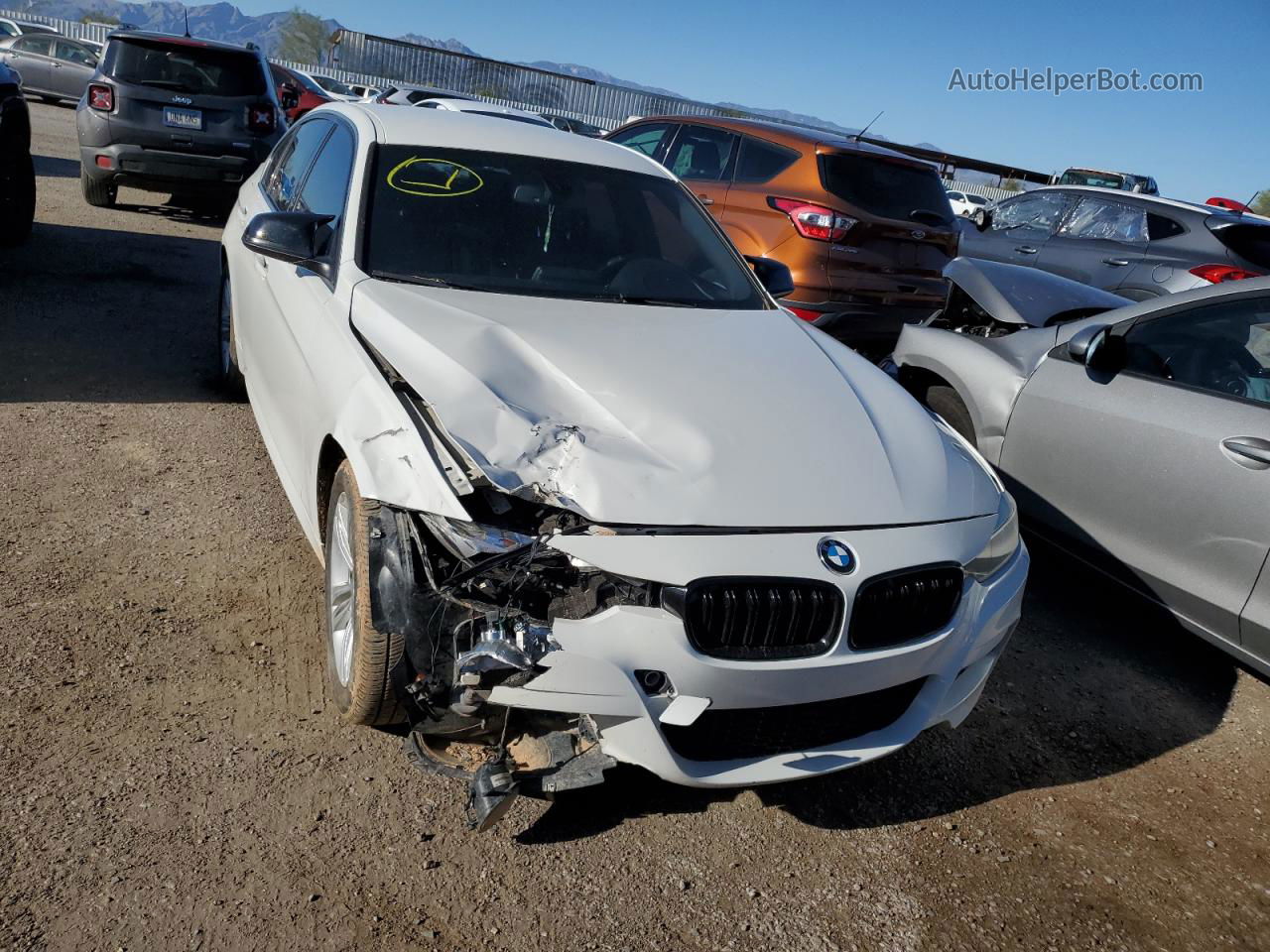 2017 Bmw 330 I White vin: WBA8B9G36HNU52385