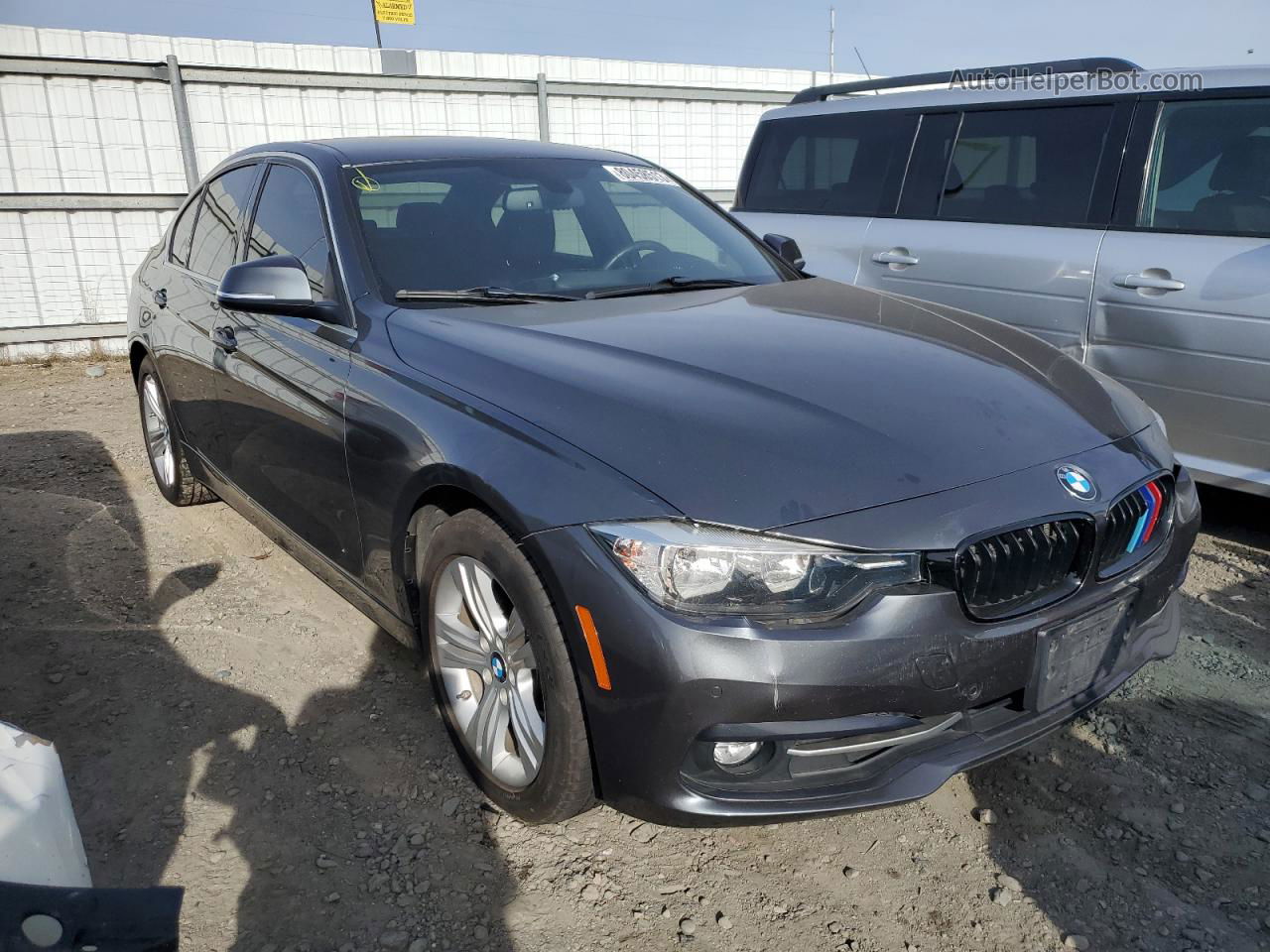 2017 Bmw 330 I Gray vin: WBA8B9G38HNU52016