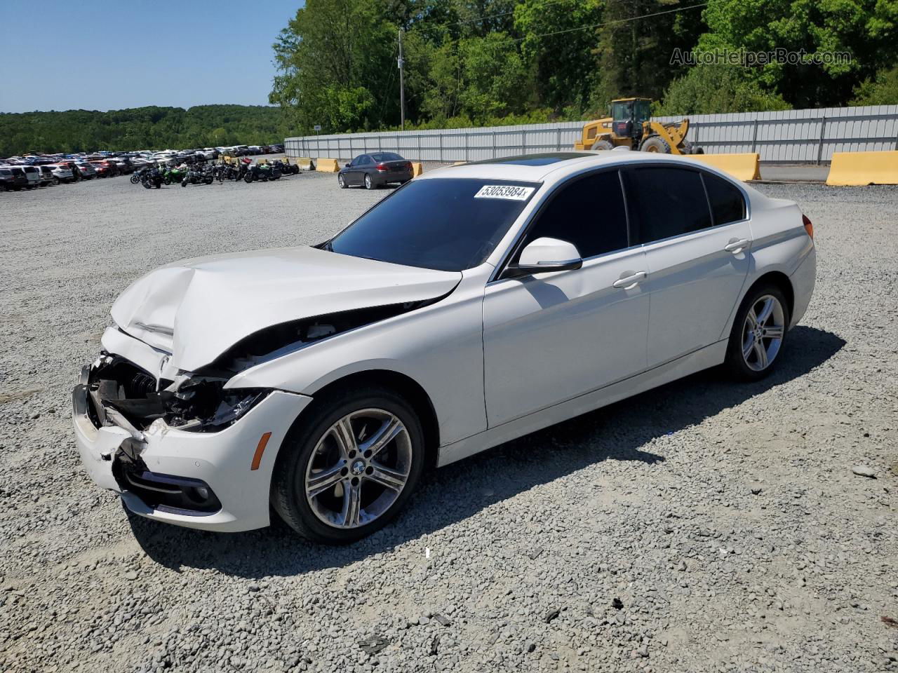 2017 Bmw 330 I White vin: WBA8B9G38HNU53120