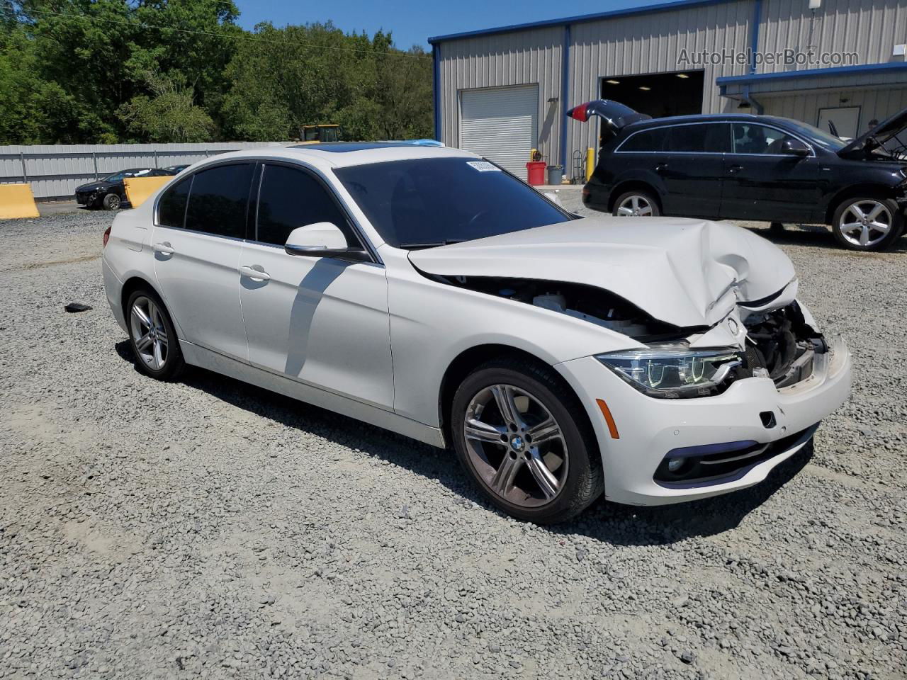 2017 Bmw 330 I White vin: WBA8B9G38HNU53120