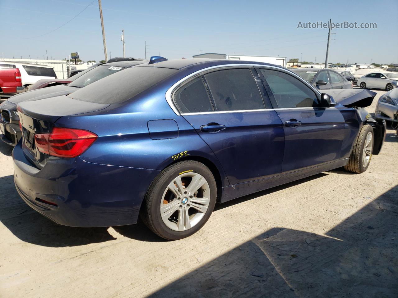 2017 Bmw 330 I Blue vin: WBA8B9G50HNU09887