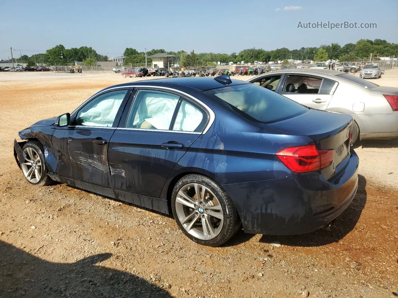 2017 Bmw 330 I Blue vin: WBA8B9G50HNU50715