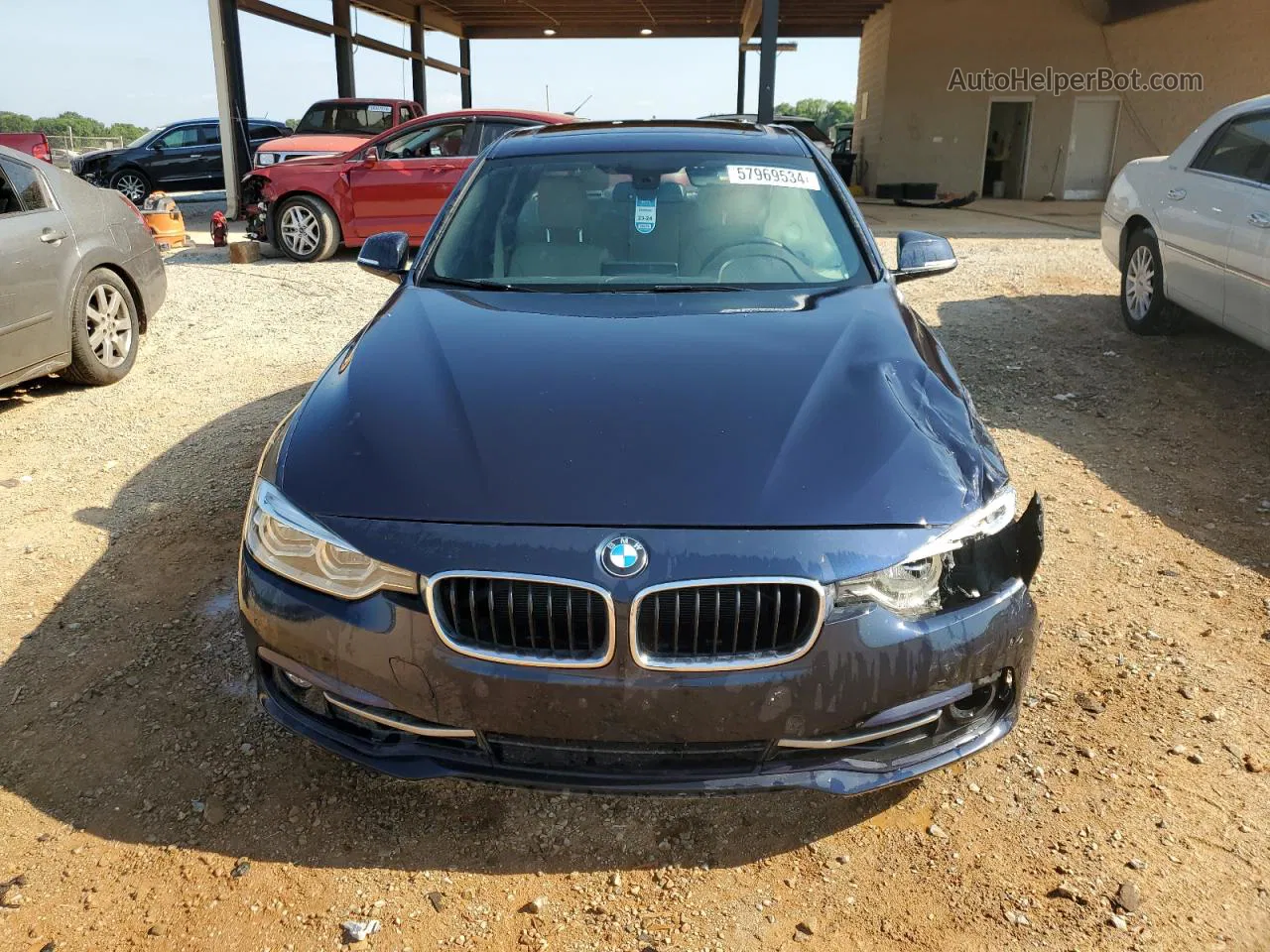 2017 Bmw 330 I Blue vin: WBA8B9G50HNU50715