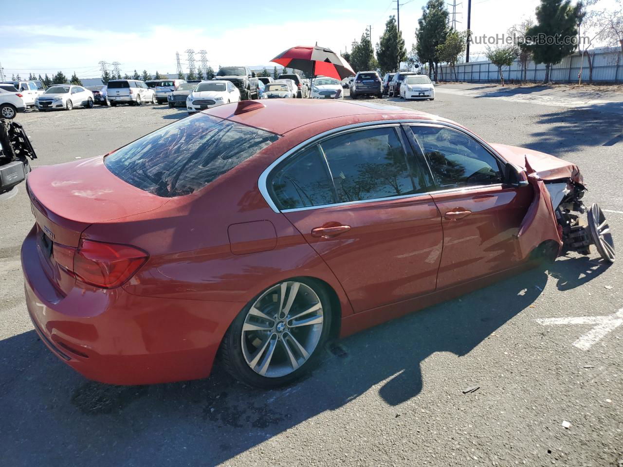 2017 Bmw 330 I Red vin: WBA8B9G50HNU51797