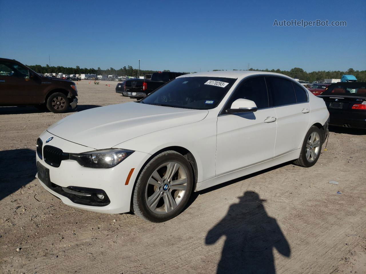 2017 Bmw 330 I White vin: WBA8B9G51HNU48701