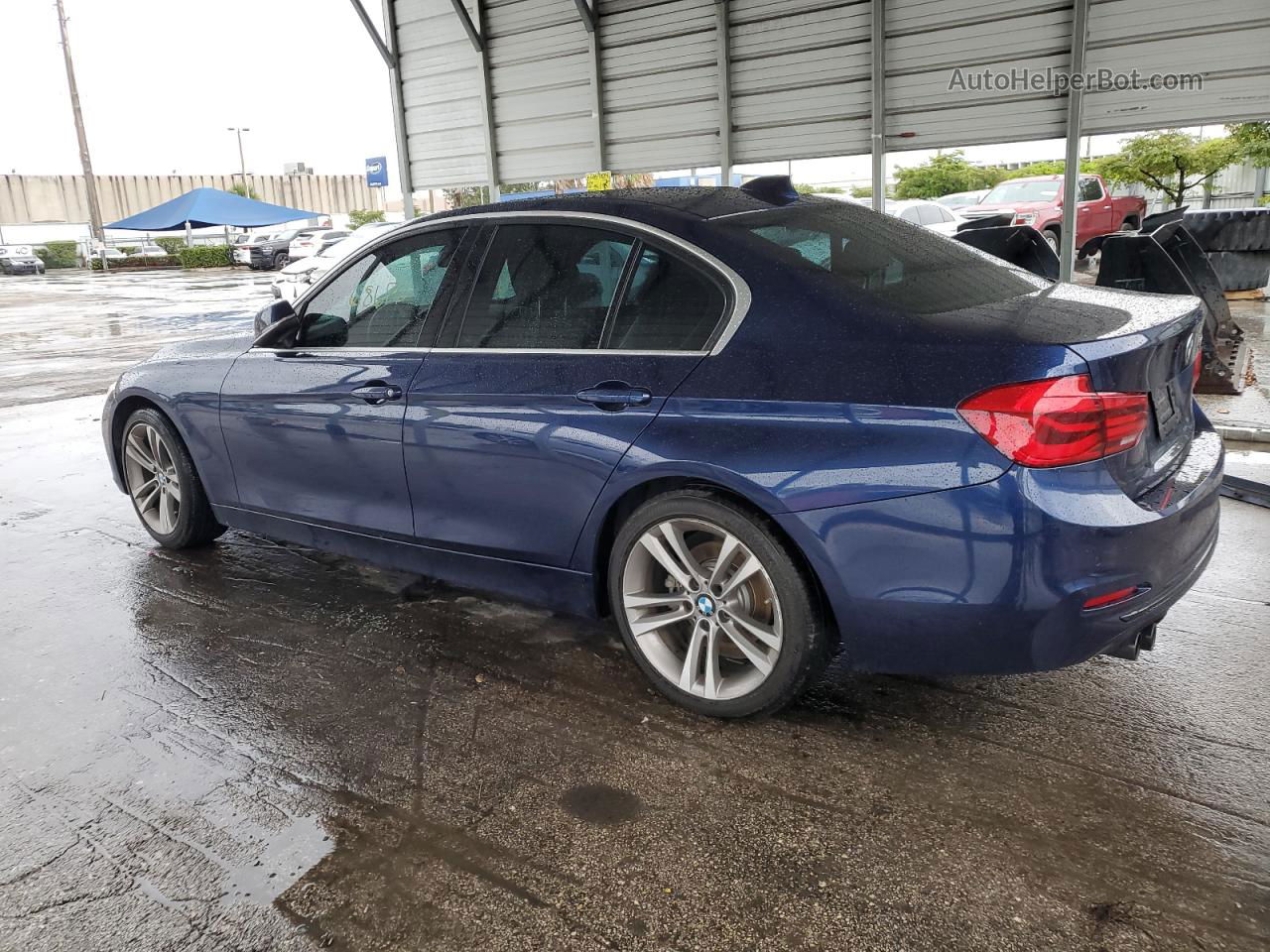 2017 Bmw 330 I Blue vin: WBA8B9G51HNU49945