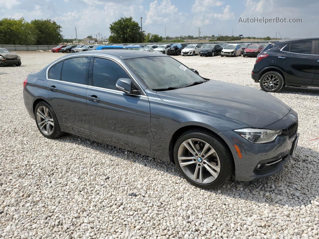 2017 Bmw 330 I Gray vin: WBA8B9G52HNU09647