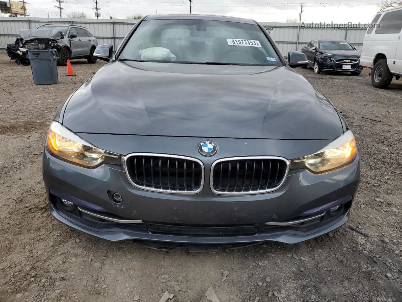 2017 Bmw 330 I Gray vin: WBA8B9G56HNU09621