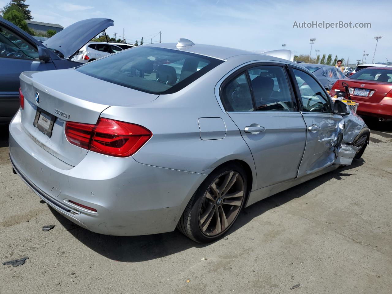 2017 Bmw 330 I White vin: WBA8B9G57HNU50128