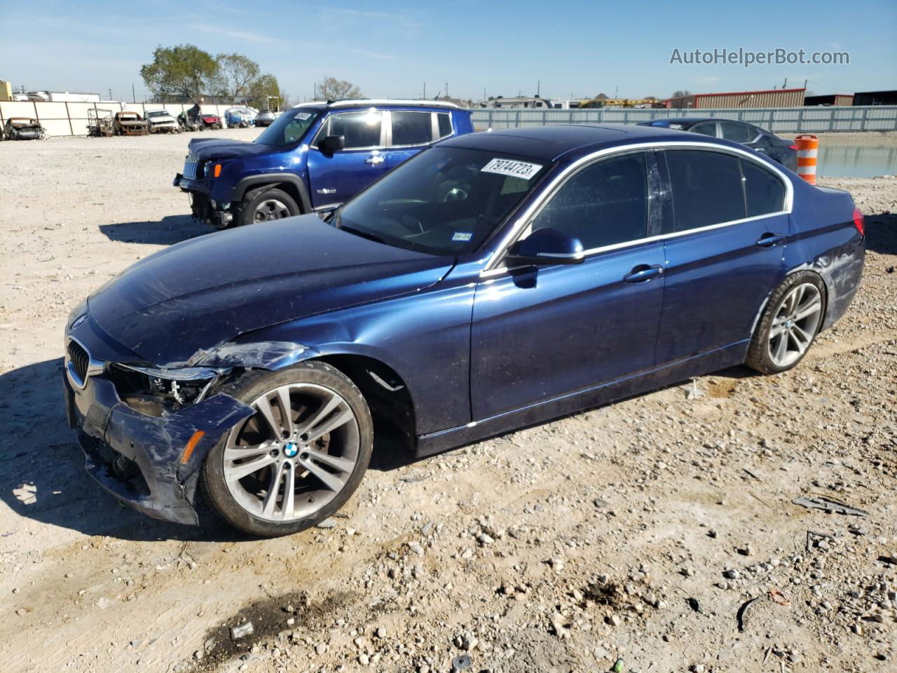 2017 Bmw 330 I Blue vin: WBA8B9G59HNU48588