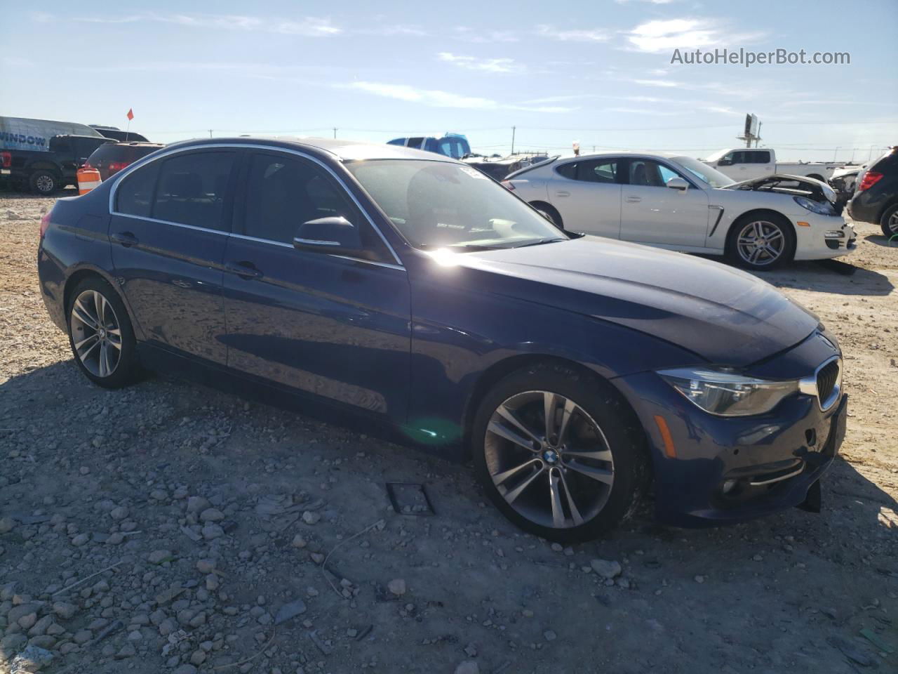 2017 Bmw 330 I Blue vin: WBA8B9G59HNU48588