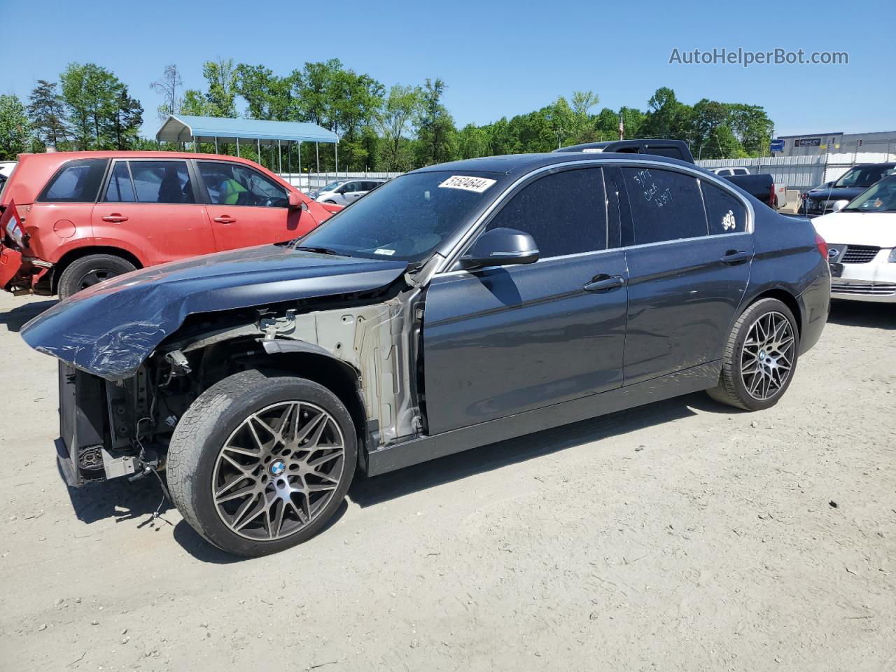 2017 Bmw 330 I Gray vin: WBA8B9G5XHNU09766