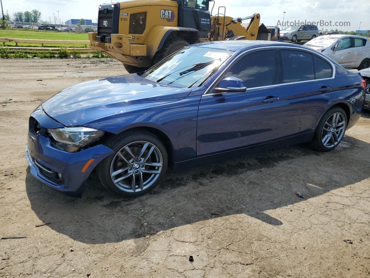 2017 Bmw 330 Xi Blue vin: WBA8D9C36HA011945