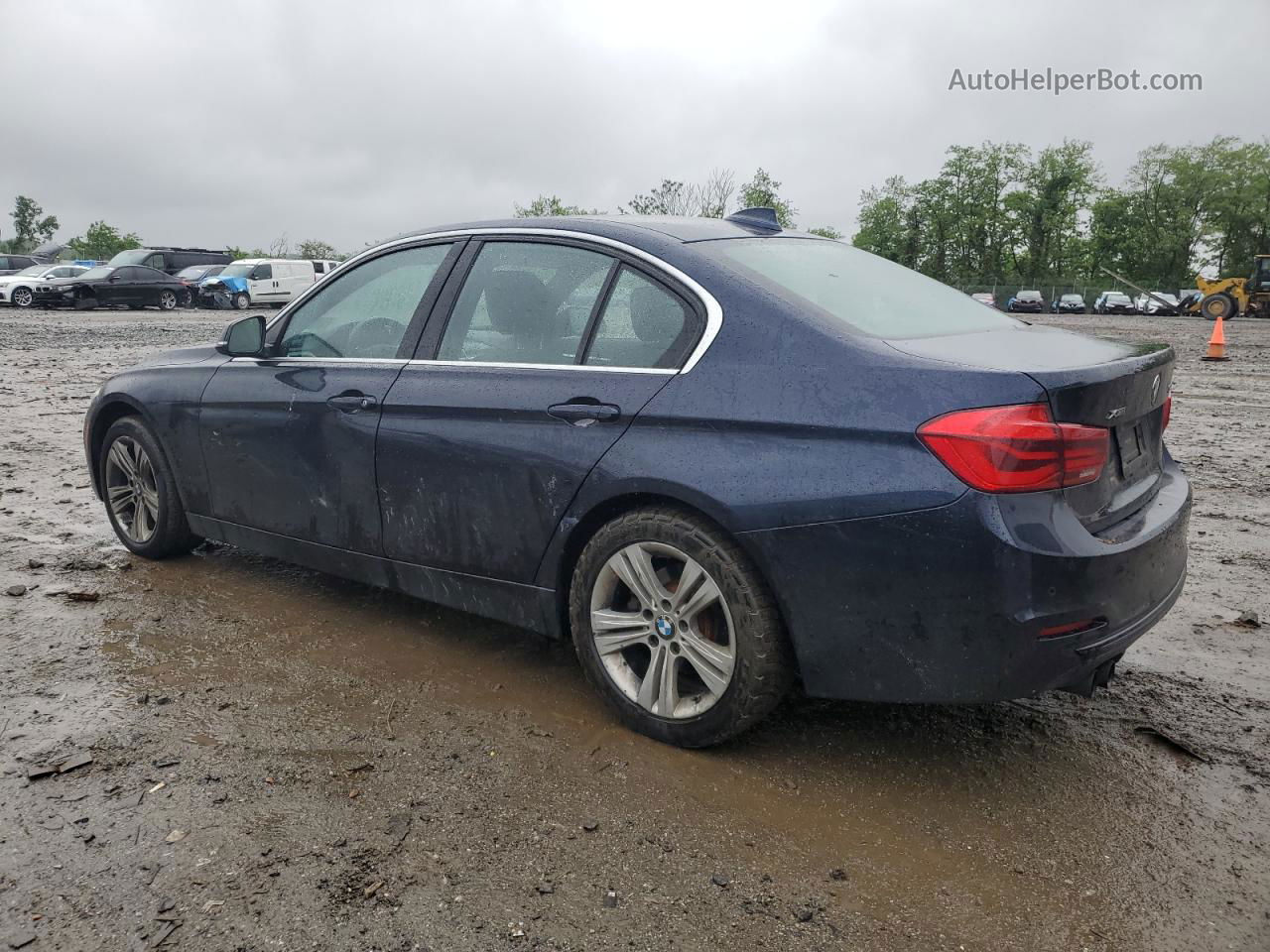 2017 Bmw 330 Xi Blue vin: WBA8D9C37HA011677