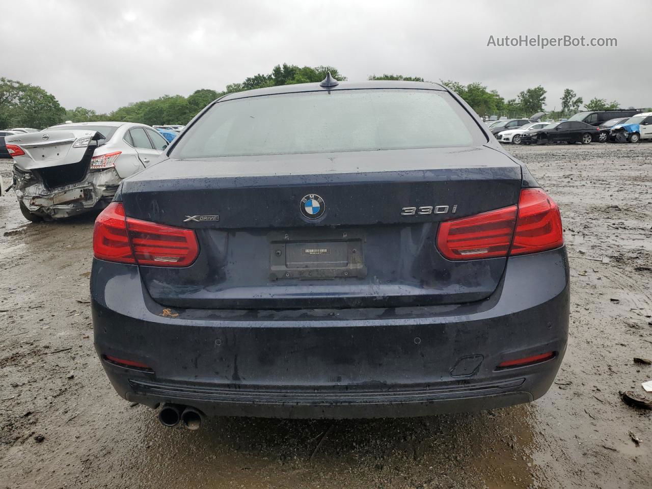 2017 Bmw 330 Xi Blue vin: WBA8D9C37HA011677