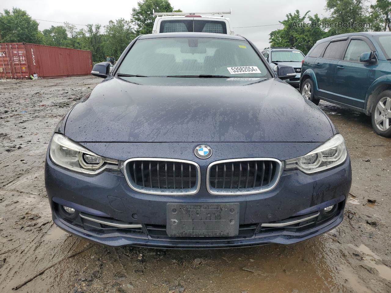 2017 Bmw 330 Xi Blue vin: WBA8D9C37HA011677