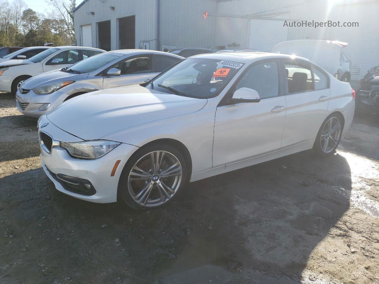 2017 Bmw 330 Xi White vin: WBA8D9C37HA012313