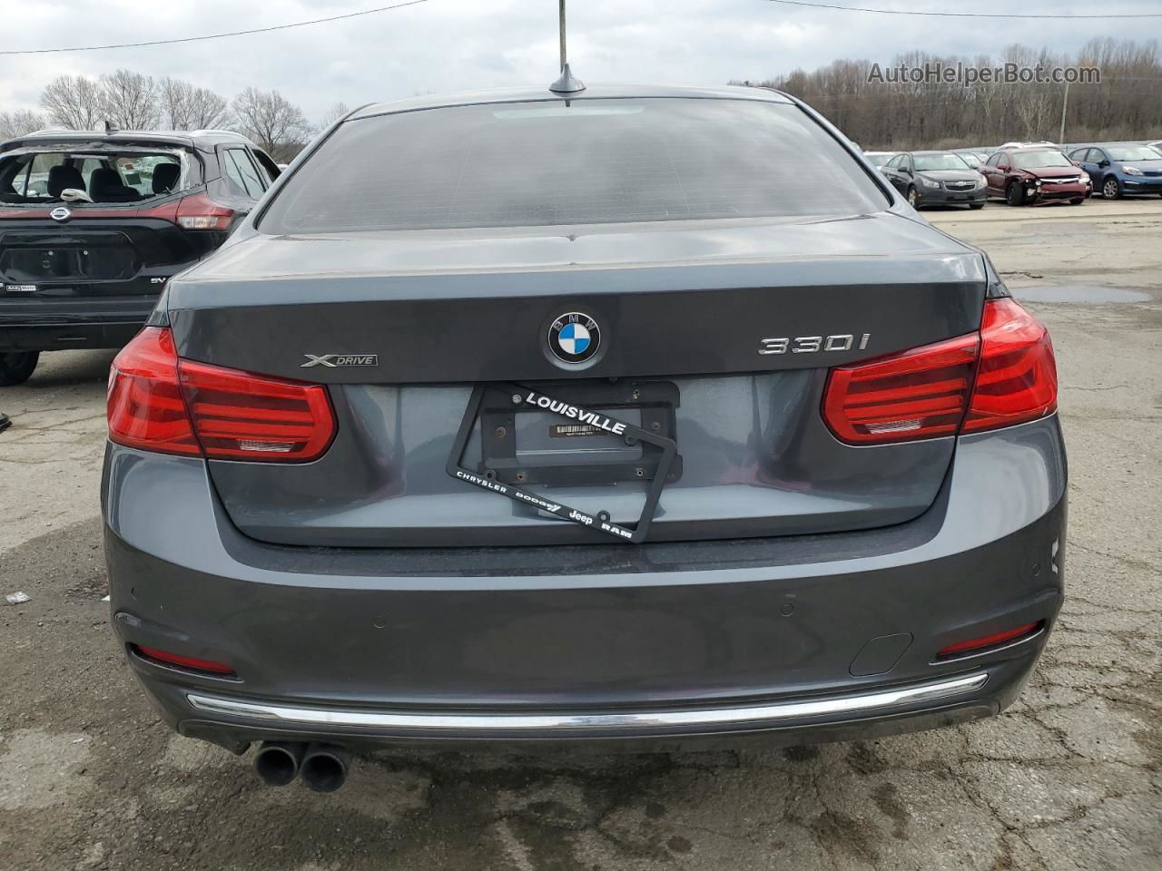 2017 Bmw 330 Xi Gray vin: WBA8D9C56HK678025