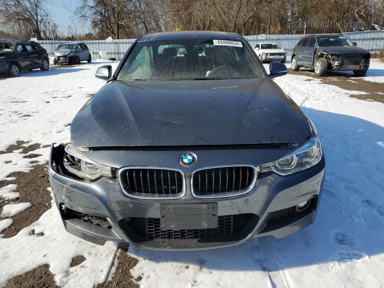 2017 Bmw 330 Xi Gray vin: WBA8D9G31HNU64602