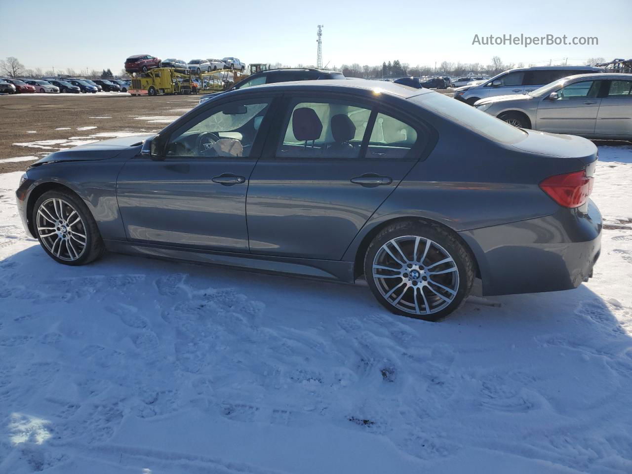 2017 Bmw 330 Xi Gray vin: WBA8D9G31HNU64602