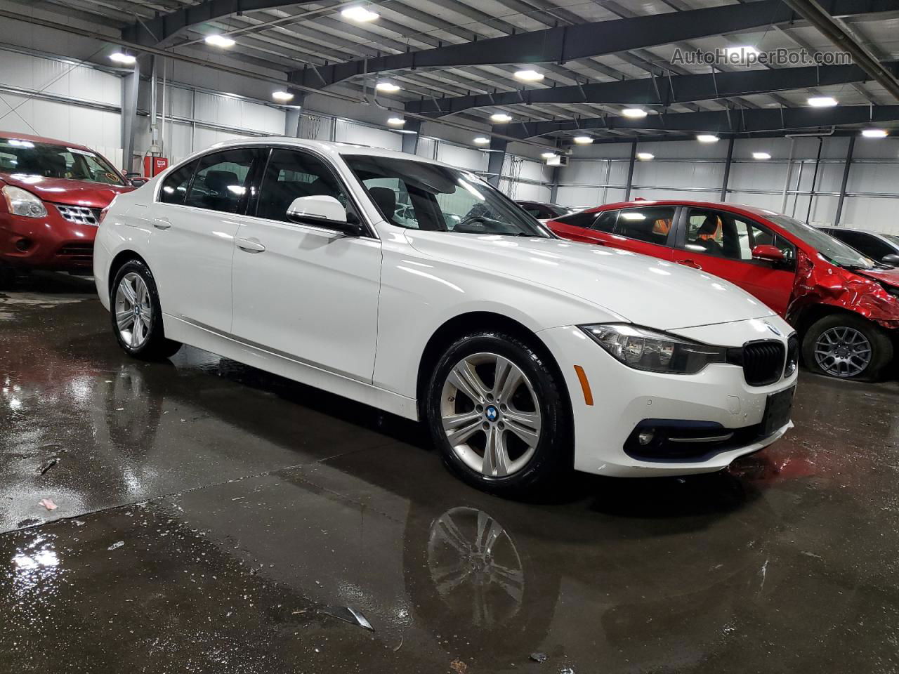 2017 Bmw 330 Xi White vin: WBA8D9G31HNU64910