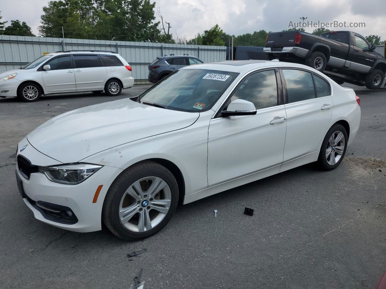 2017 Bmw 330 Xi White vin: WBA8D9G31HNU65538