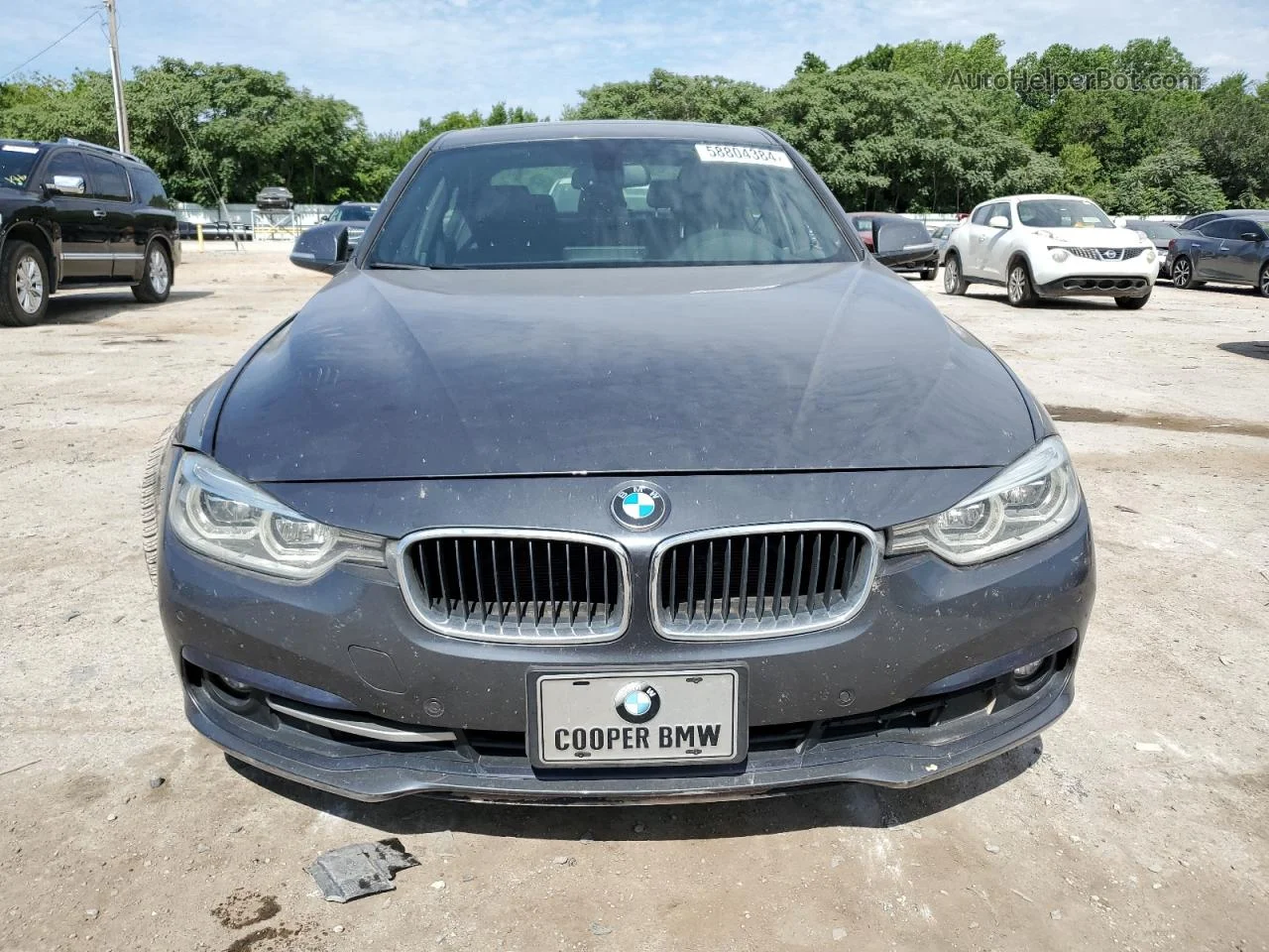 2017 Bmw 330 Xi Gray vin: WBA8D9G32HNU66553