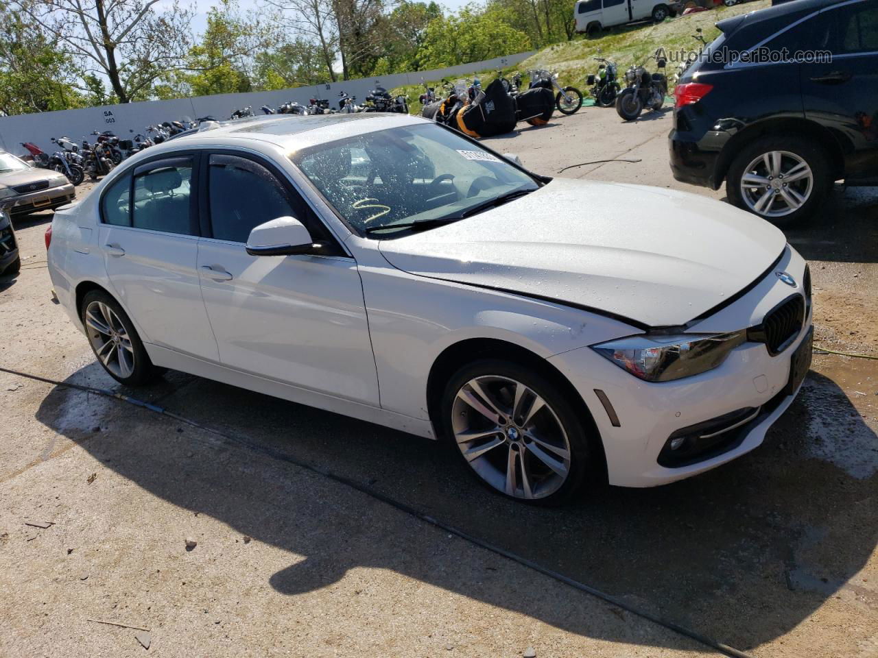 2017 Bmw 330 Xi White vin: WBA8D9G34HNU63931