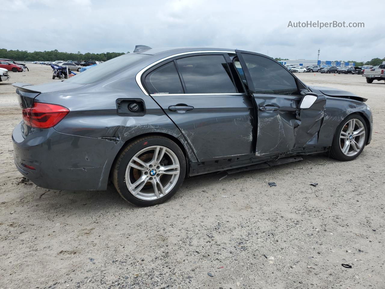 2017 Bmw 330 Xi Gray vin: WBA8D9G35HNU63758