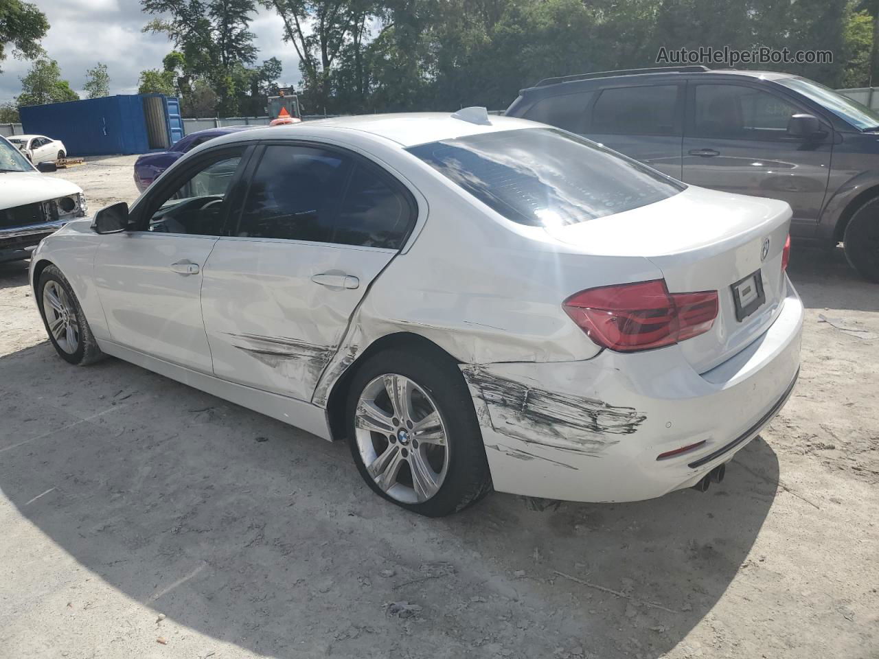 2017 Bmw 330 Xi White vin: WBA8D9G36HNU62473