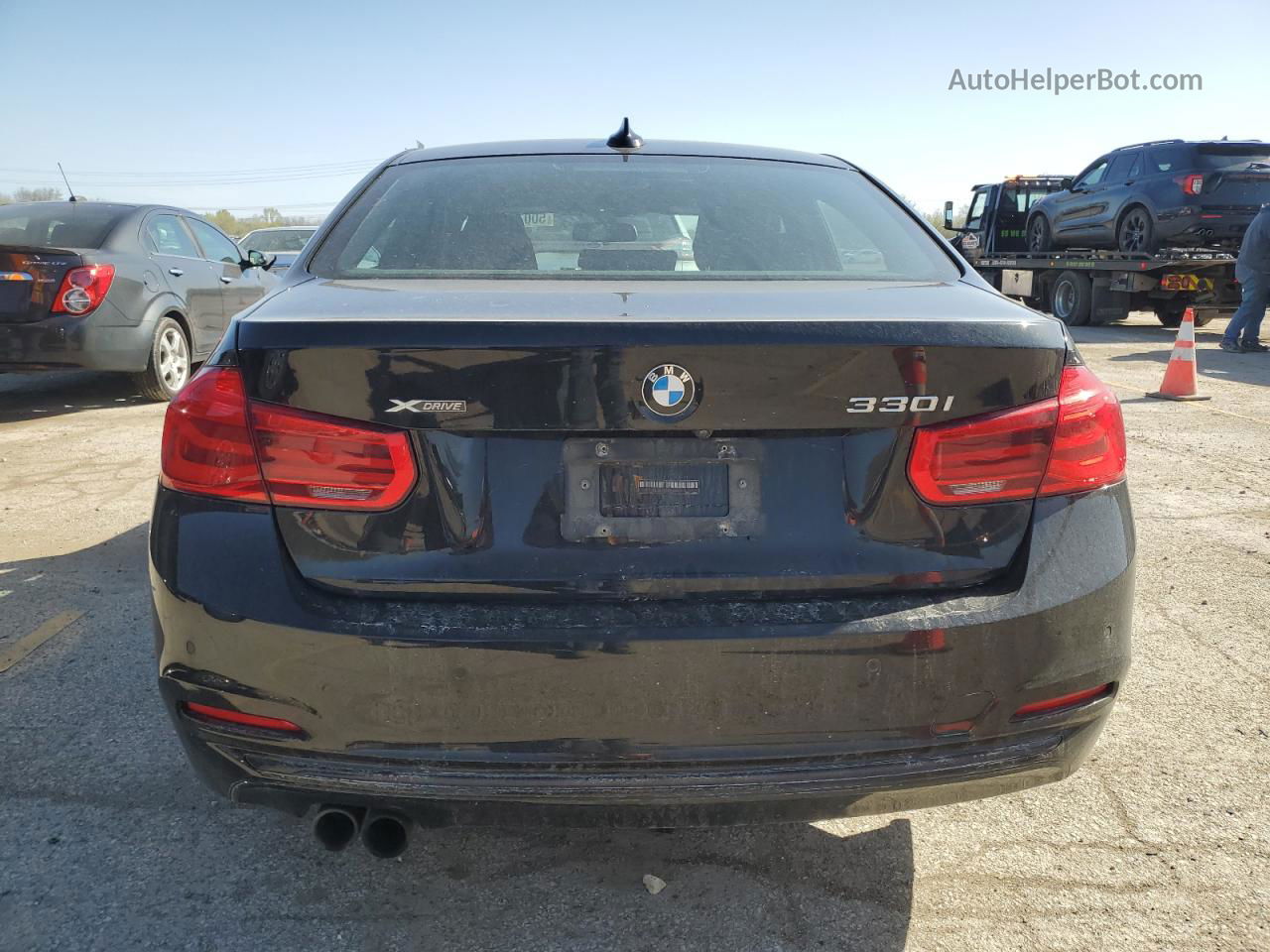 2017 Bmw 330 Xi Black vin: WBA8D9G37HNU65558