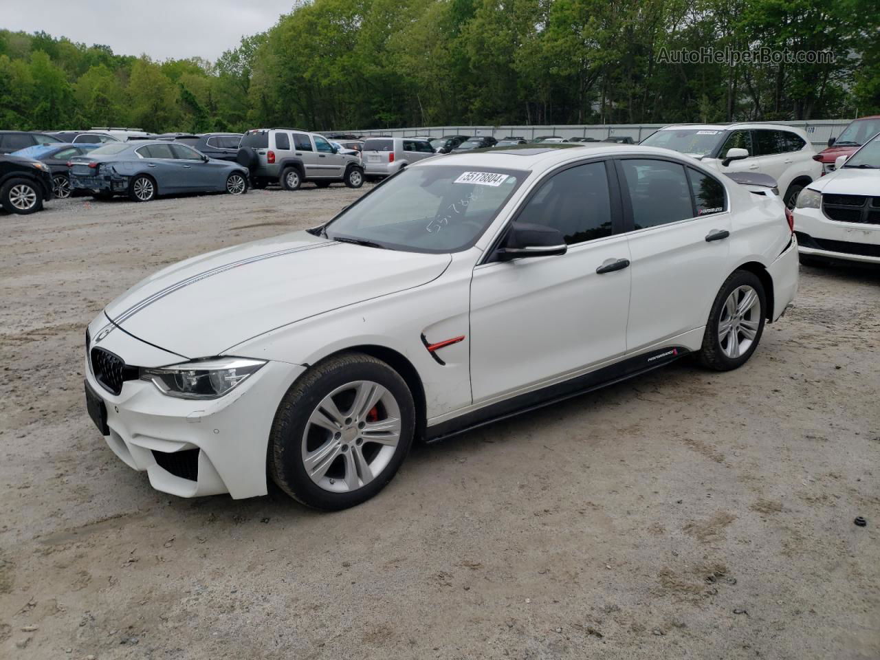 2017 Bmw 330 Xi White vin: WBA8D9G38HNU65441