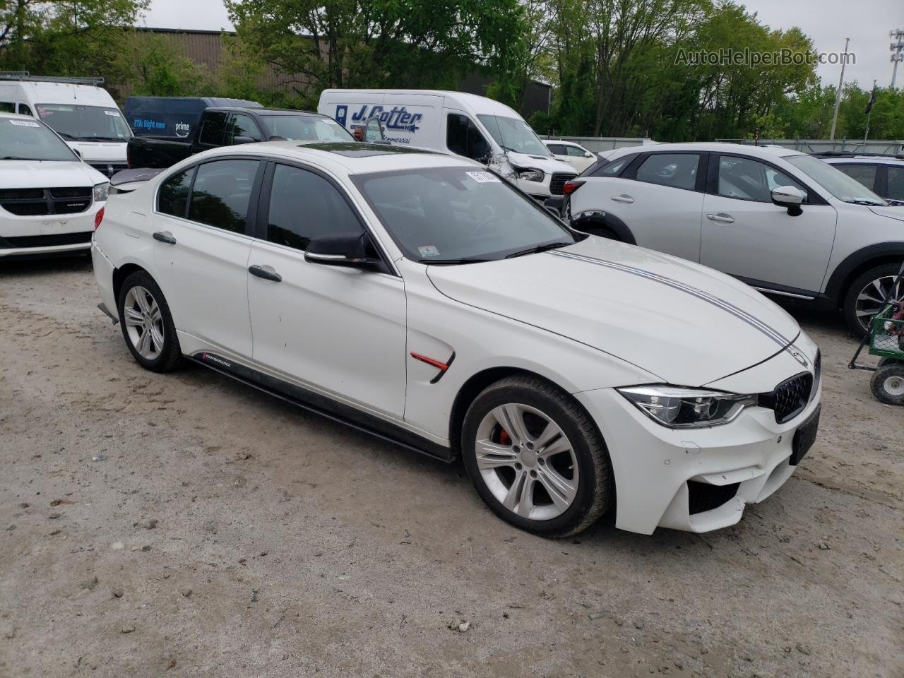 2017 Bmw 330 Xi White vin: WBA8D9G38HNU65441