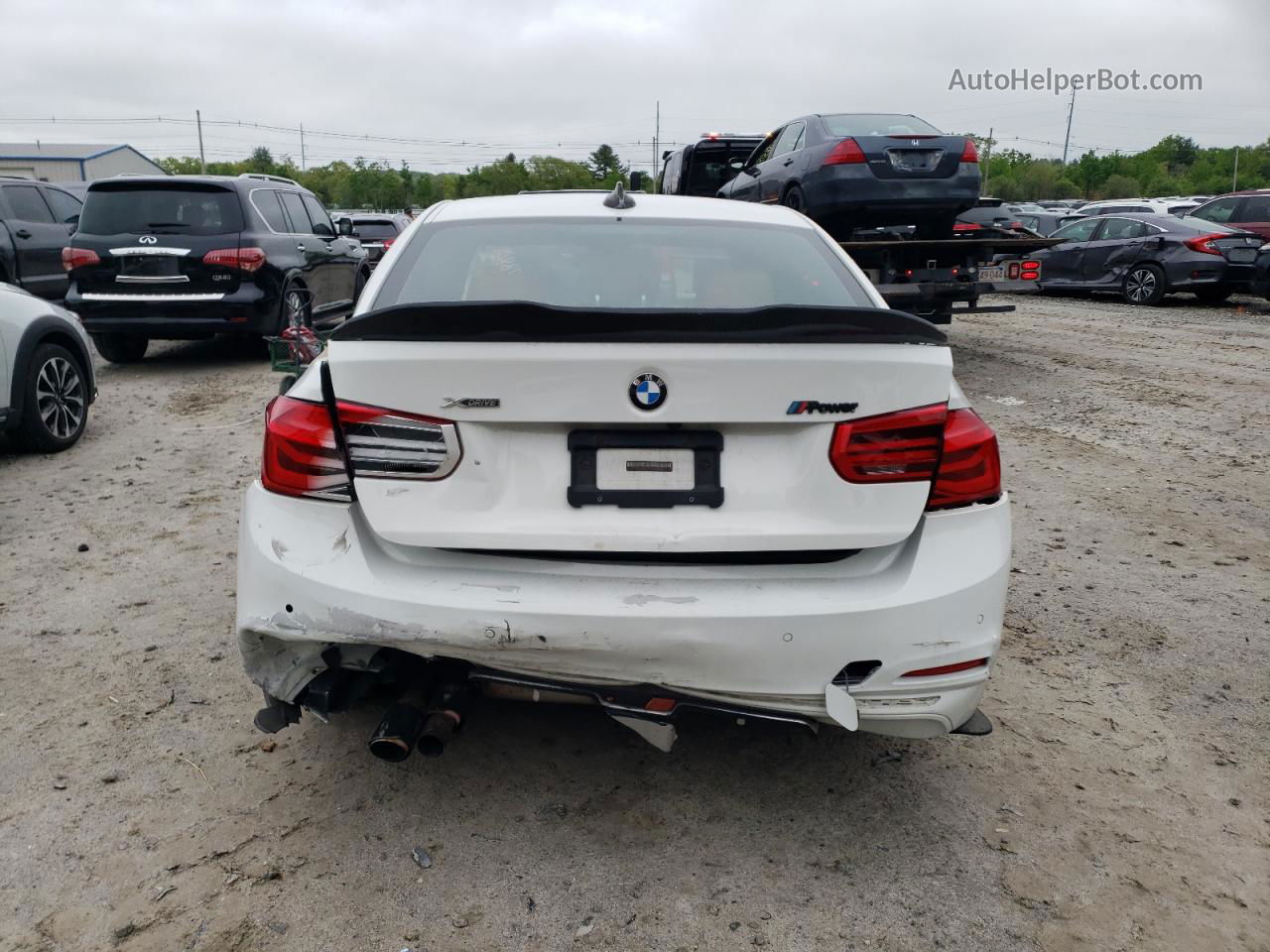 2017 Bmw 330 Xi White vin: WBA8D9G38HNU65441