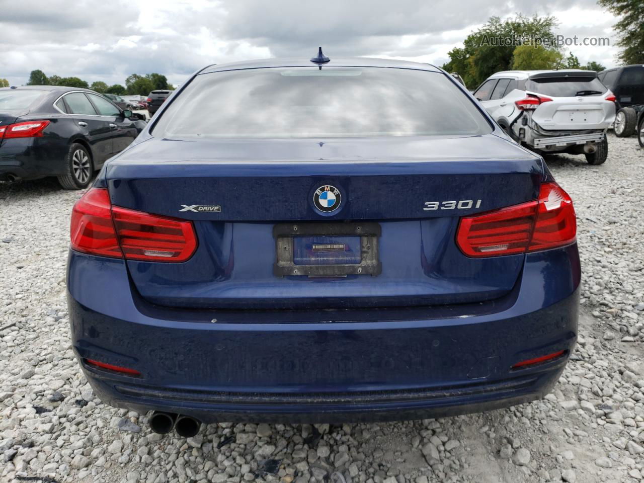 2017 Bmw 330 Xi Blue vin: WBA8D9G39HNU65108