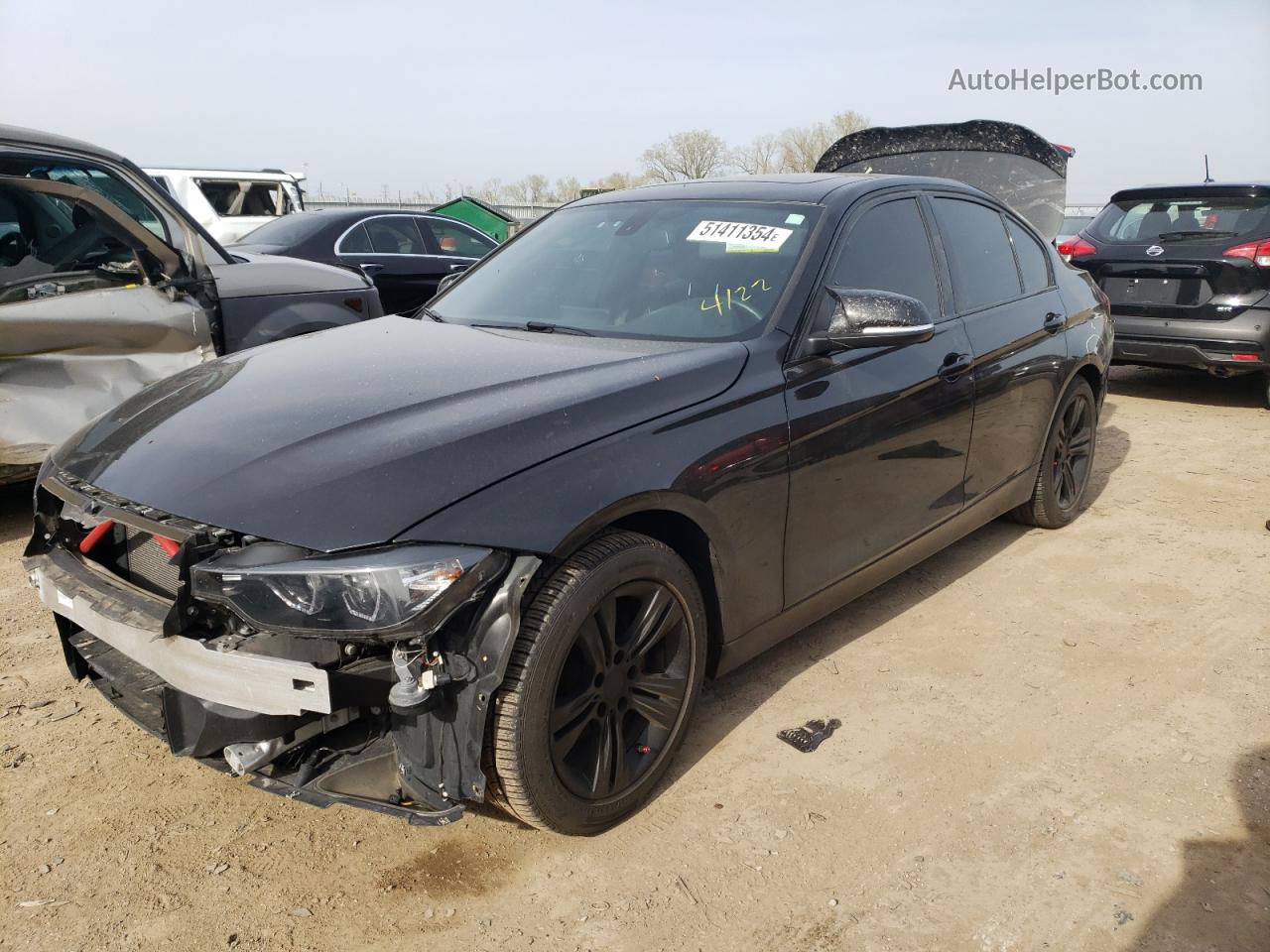 2017 Bmw 330 Xi Black vin: WBA8D9G3XHNU65781