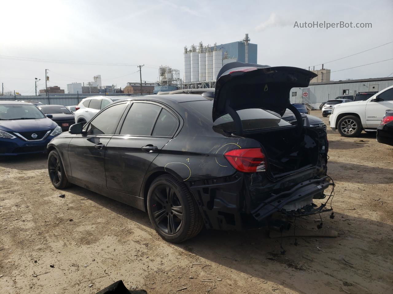 2017 Bmw 330 Xi Black vin: WBA8D9G3XHNU65781