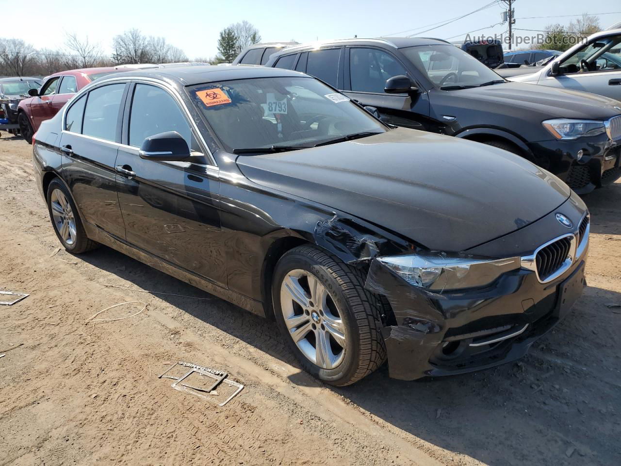 2017 Bmw 330 Xi Black vin: WBA8D9G51HNU61295