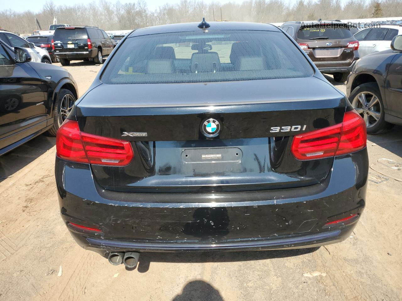 2017 Bmw 330 Xi Black vin: WBA8D9G51HNU61295