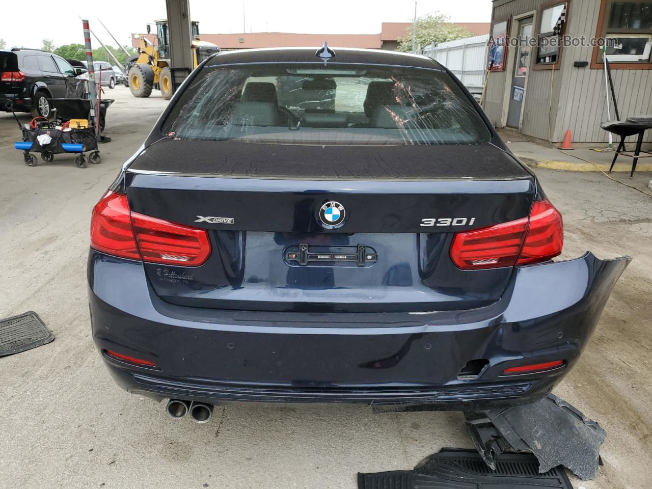 2017 Bmw 330 Xi Gray vin: WBA8D9G52HNU60365