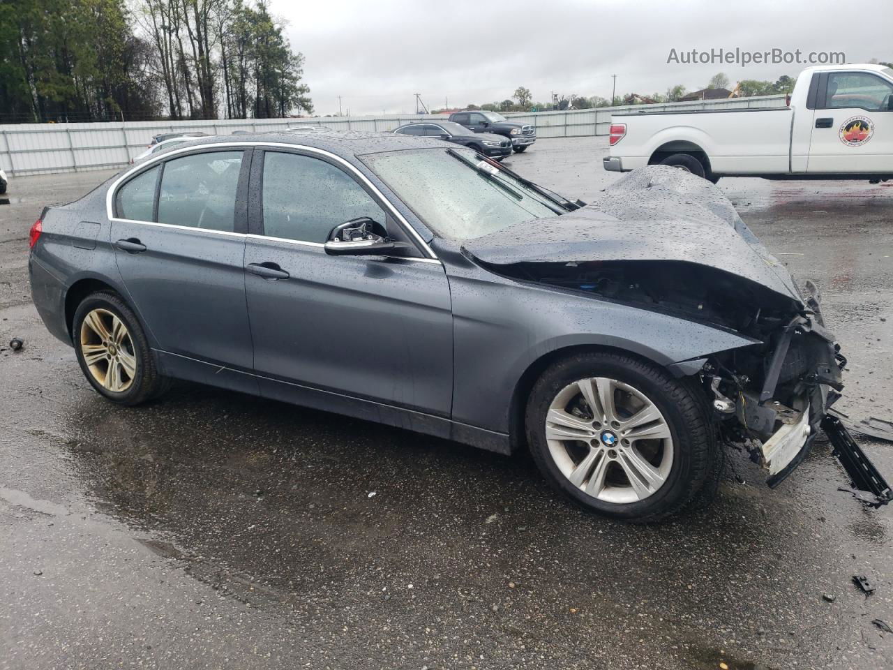 2017 Bmw 330 Xi Gray vin: WBA8D9G54HNU58519