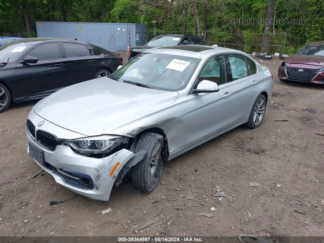 2017 Bmw 330i Xdrive Silver vin: WBA8D9G54HNU60951