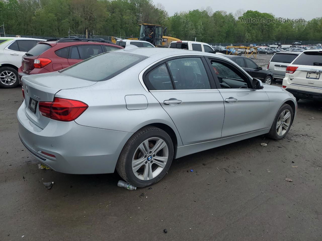 2017 Bmw 330 Xi Silver vin: WBA8D9G58HNT90905