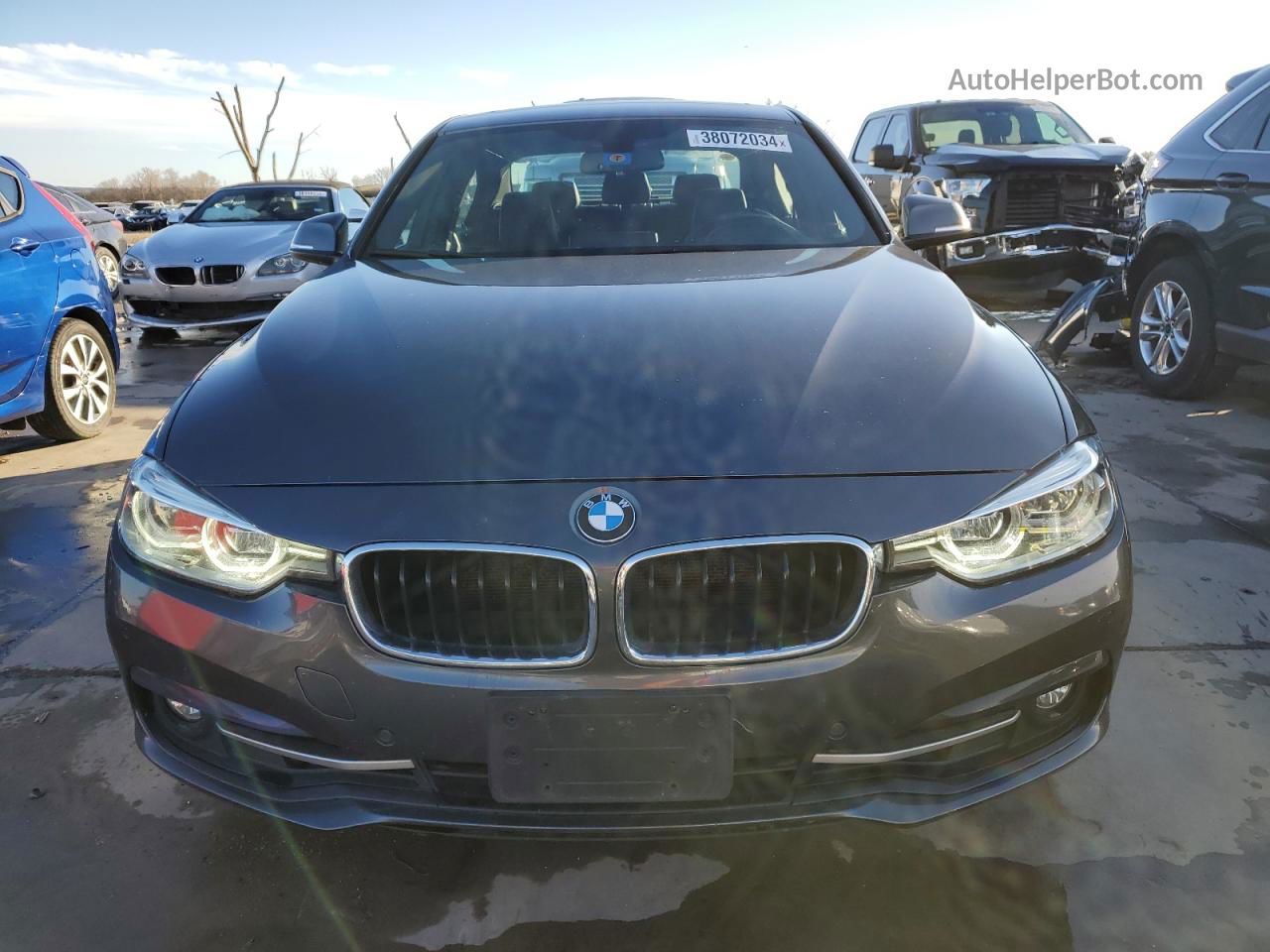 2017 Bmw 330 Xi Gray vin: WBA8D9G58HNU58670